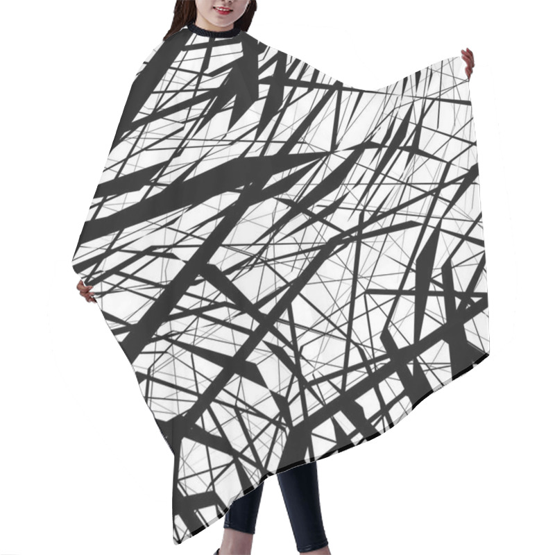 Personality  Abstract Geometric Texture Hair Cutting Cape