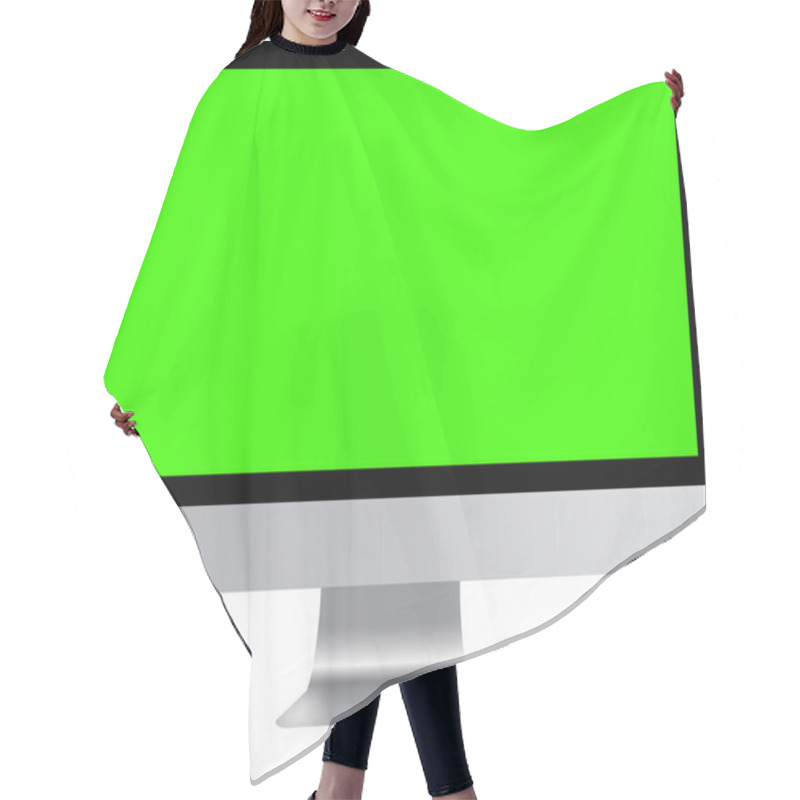 Personality  Computer Monitor Green Screen Hair Cutting Cape