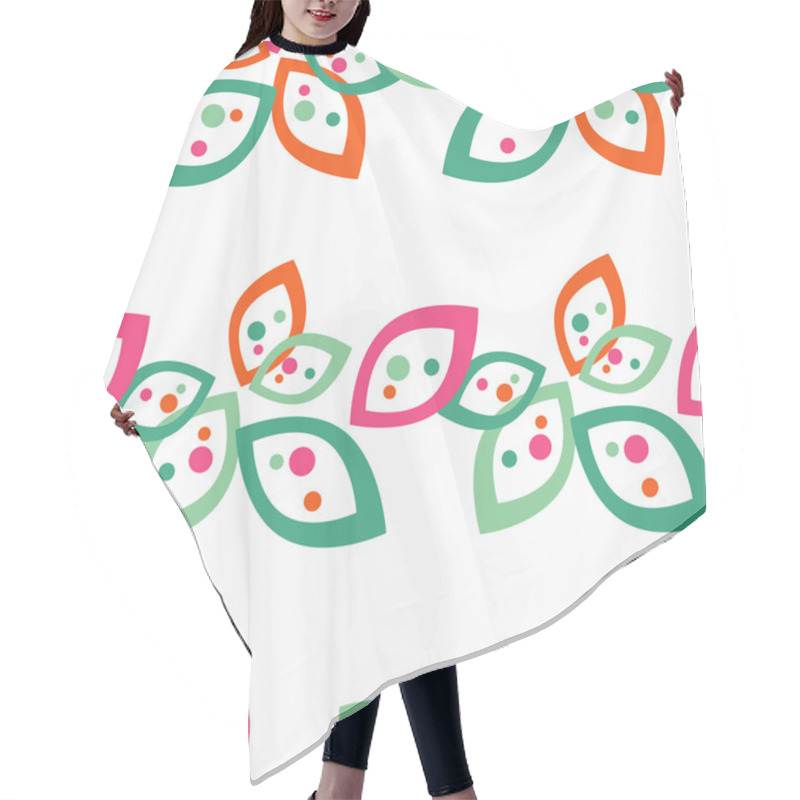 Personality  Seamless Background With Decorative Leaves. Flower Mosaic. Textile Rapport. Hair Cutting Cape