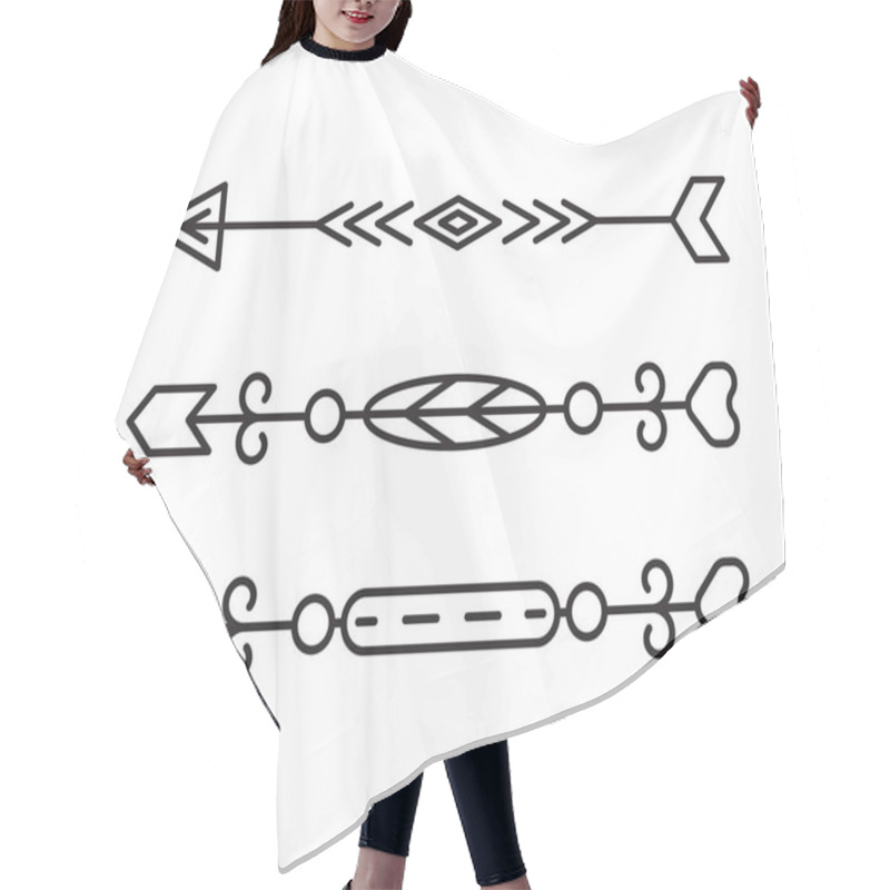 Personality  Arrows Decoration Line Art Illustration Hair Cutting Cape