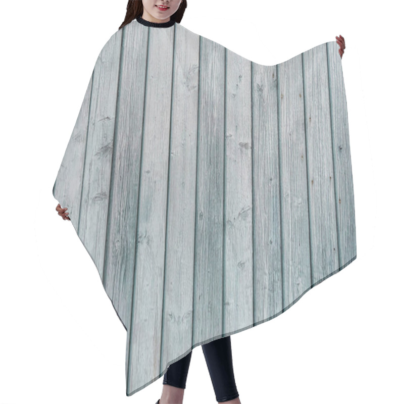 Personality  Texture Of A Grey Wooden Planks, Rustic Style Background Hair Cutting Cape