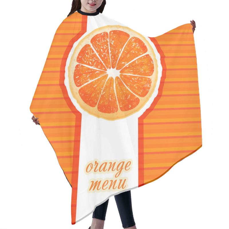 Personality  Orange Menu,  Vector Illustration  Hair Cutting Cape