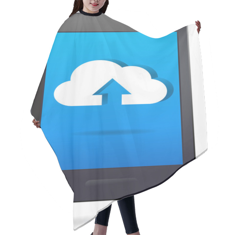 Personality  Cloud App Icon On Mobile Phone Hair Cutting Cape