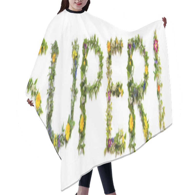 Personality  Flower And Blossom Letter Building Word Super Hair Cutting Cape