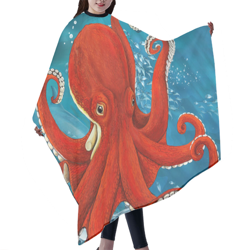 Personality  Octopus Hair Cutting Cape