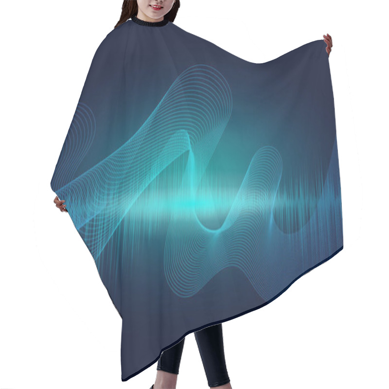 Personality  Line Soundwave Abstract Background Hair Cutting Cape