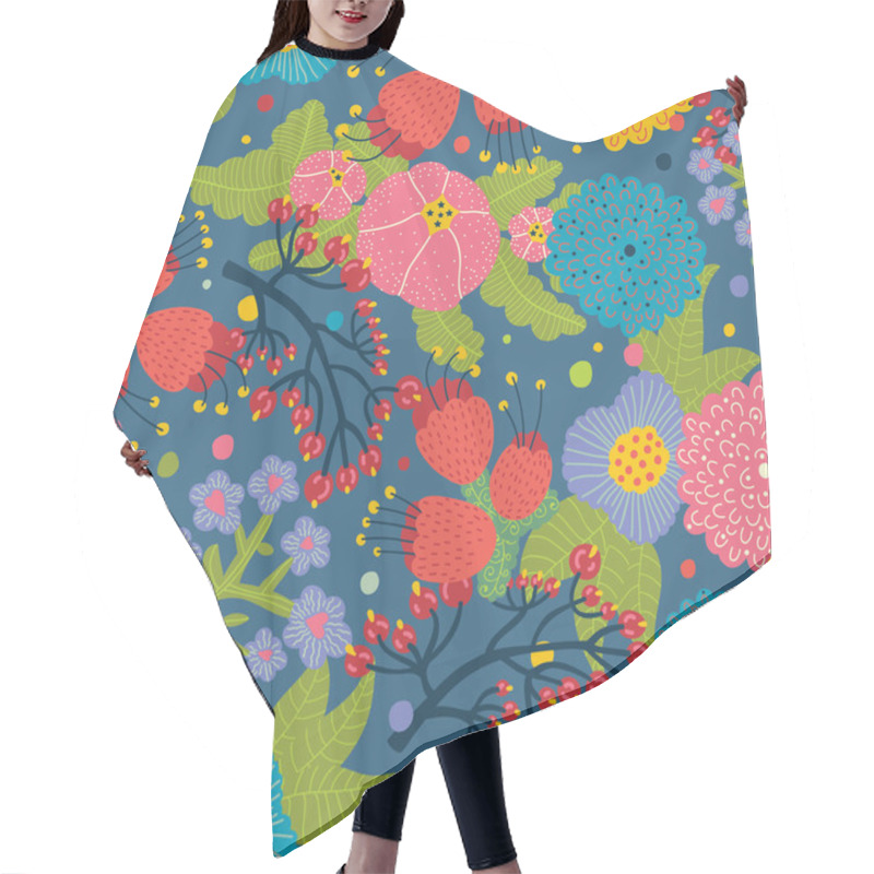 Personality  Flower Pattern Background Hair Cutting Cape