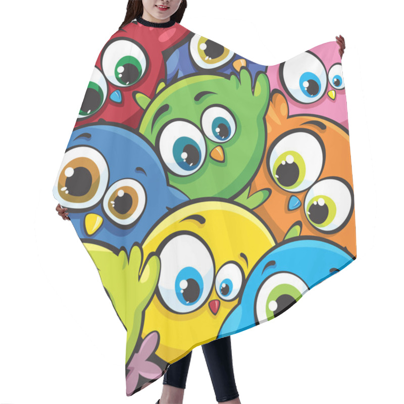 Personality  Cartoon Birds Hair Cutting Cape