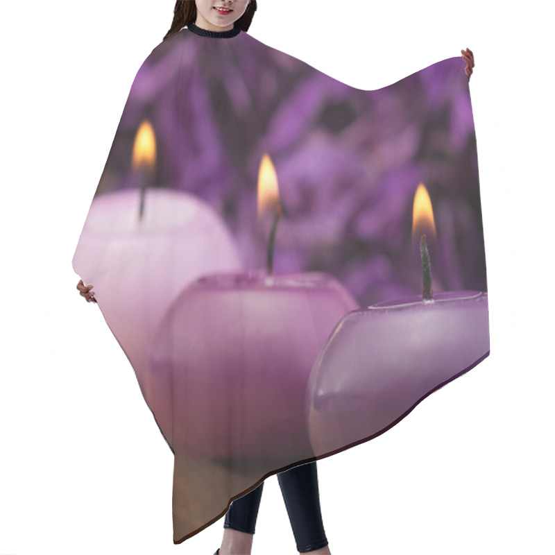 Personality  Purple Toned Candles Hair Cutting Cape