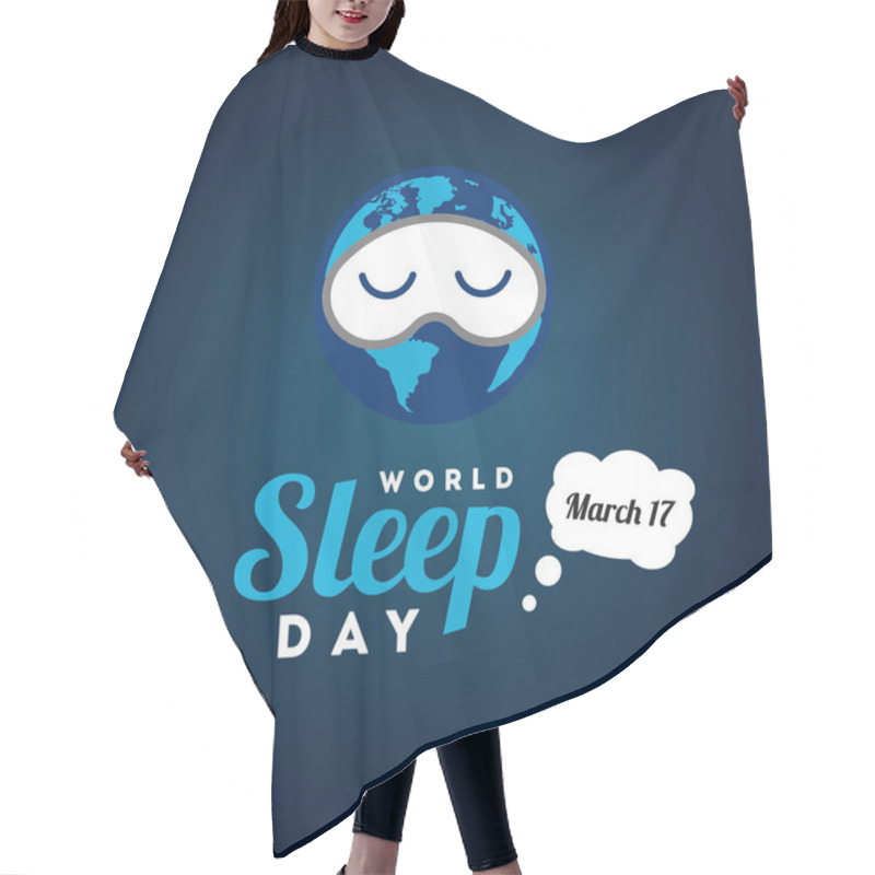 Personality  World Sleep Day Vector Design For Banner Or Background Hair Cutting Cape