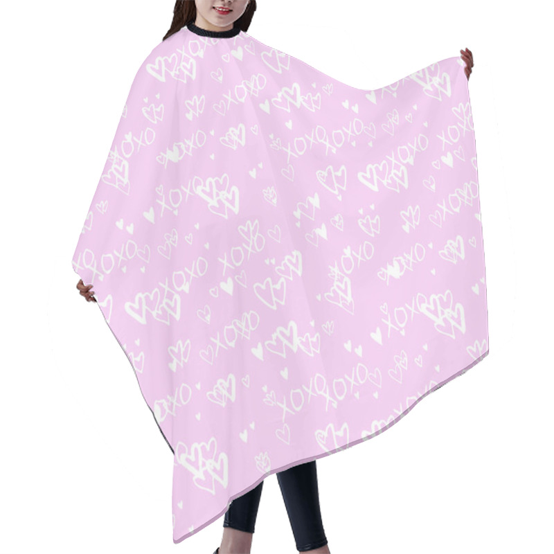 Personality  Pattern With Hand Painted Hearts Hair Cutting Cape