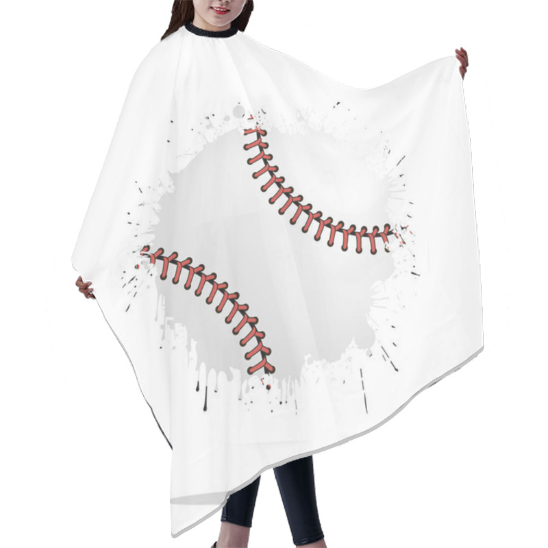 Personality  Background Abstract Baseball Ball From Blots Hair Cutting Cape