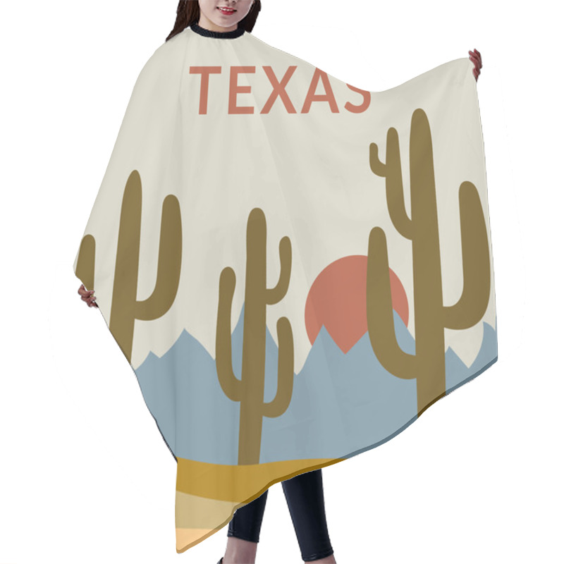 Personality  Texas T-shirt Design Hair Cutting Cape