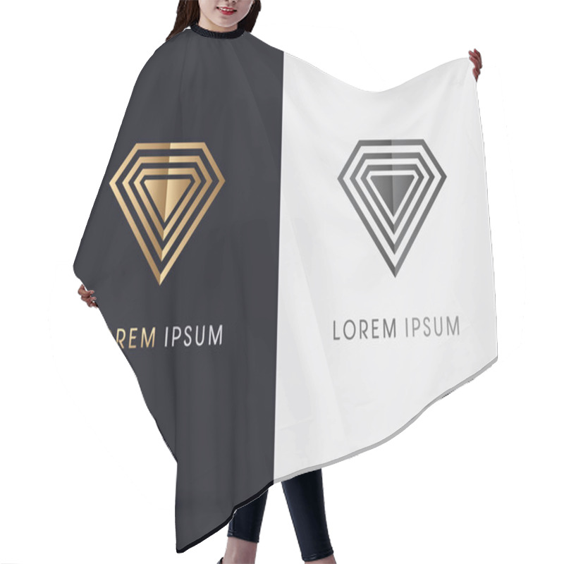 Personality  Luxury Diamond Vector. Hair Cutting Cape