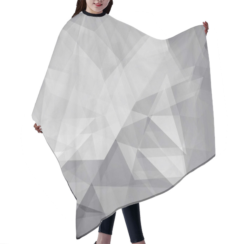 Personality  Double Exposure Of Black And White Low Poly Trangular Trendy Hip Hair Cutting Cape