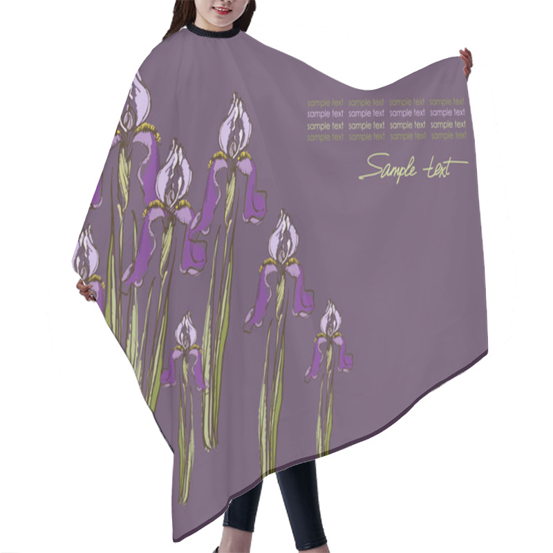 Personality  A Vector Image Of The Iris Hair Cutting Cape