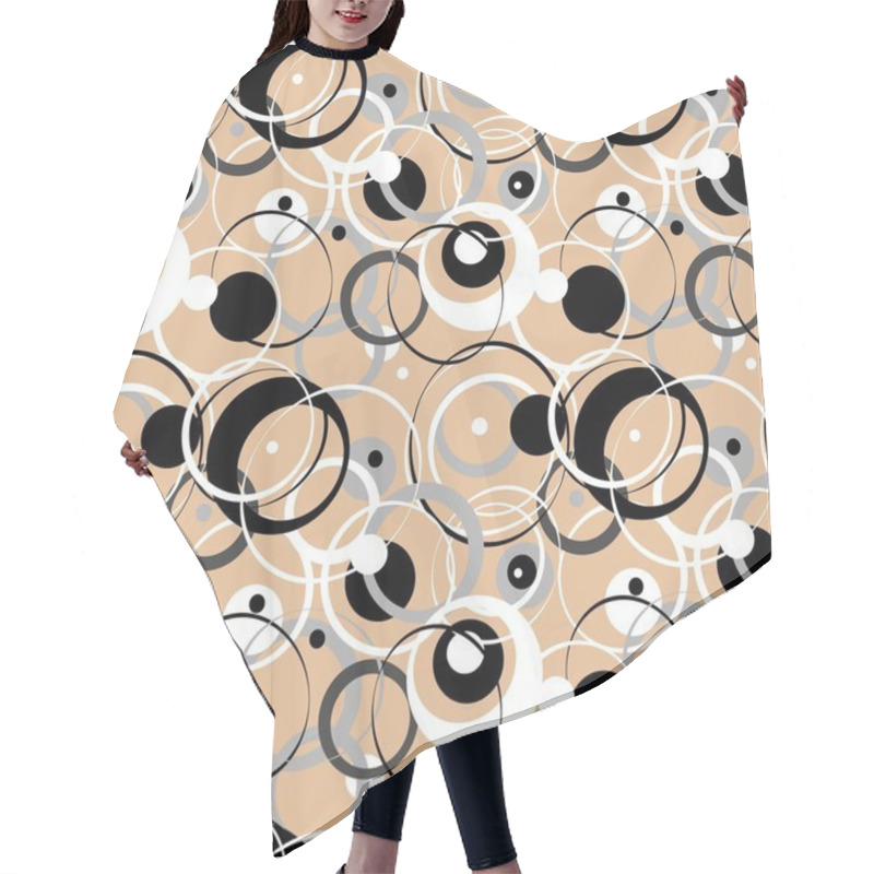 Personality  Seamless Circle Pattern Hair Cutting Cape