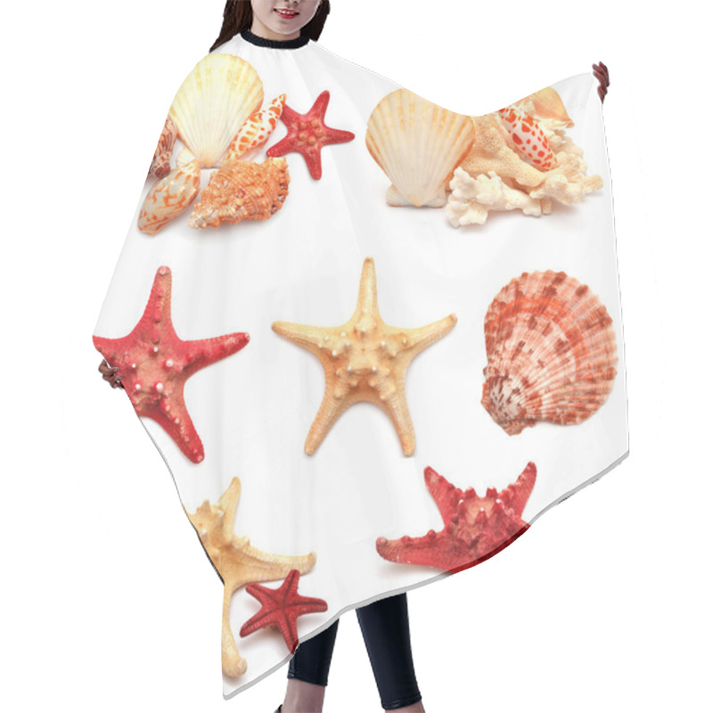 Personality  Collection Of Sea Stars, Shells And Coral  Hair Cutting Cape