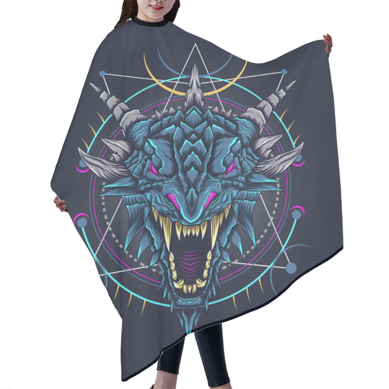 Personality  The Dragon Head As An E-sport Logo Or Mascot And Symbol. Hair Cutting Cape