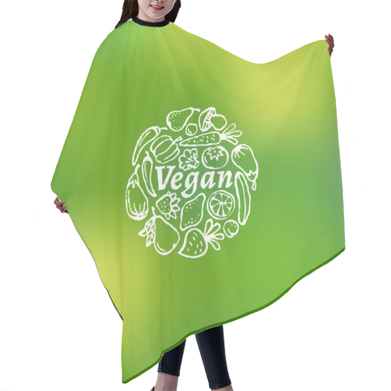 Personality  Vegan Label Template Hair Cutting Cape