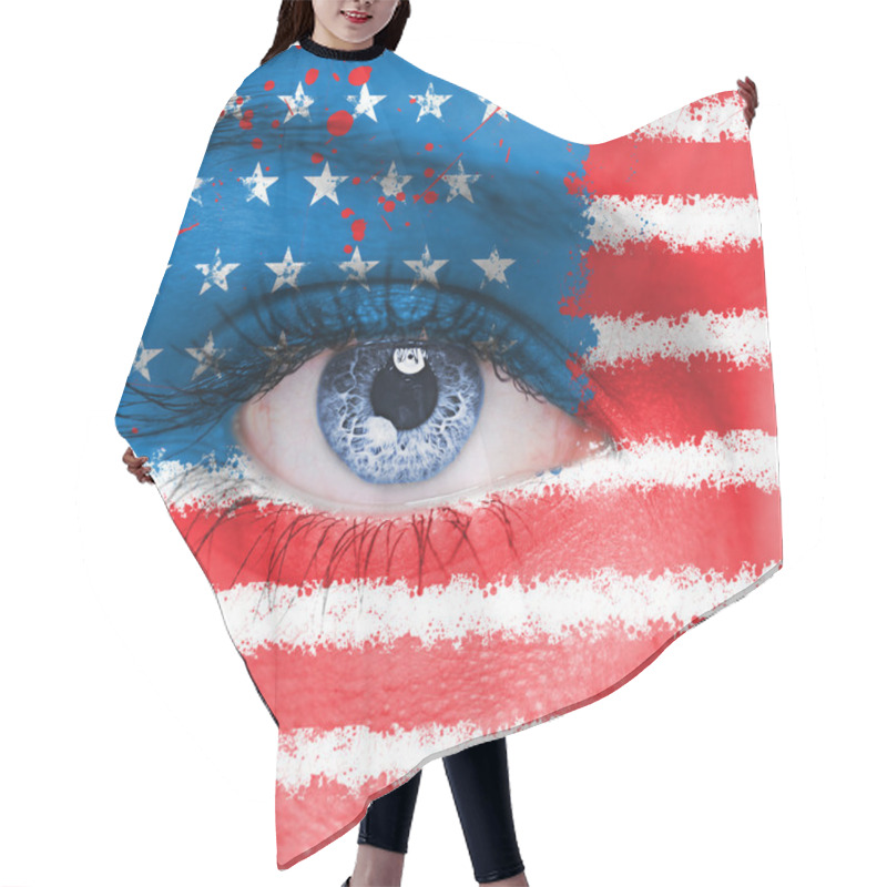 Personality  USA Flag Hair Cutting Cape