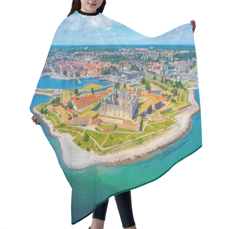 Personality  Panorama Of The Kronborg Castle At Helsingor, Denmark. Hair Cutting Cape