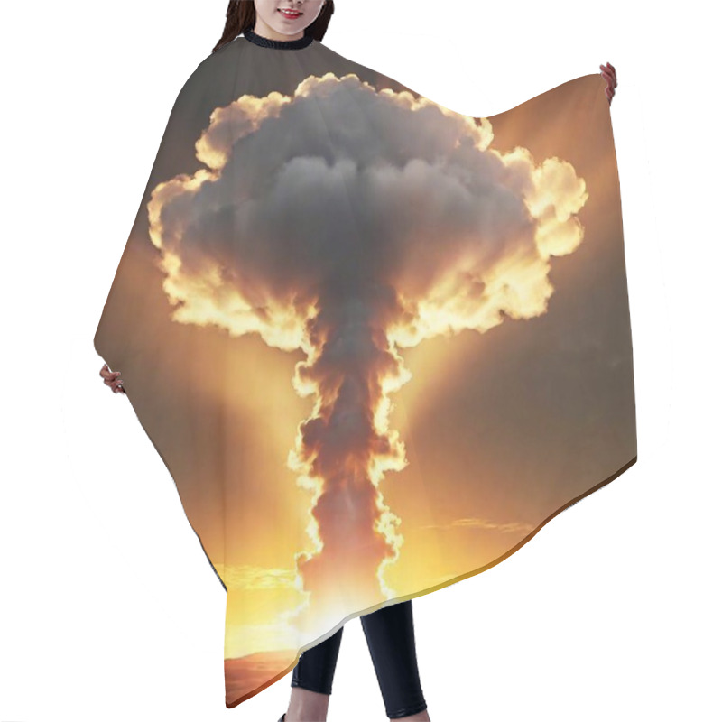 Personality  Explosion Of The Nuclear Bomb Hair Cutting Cape