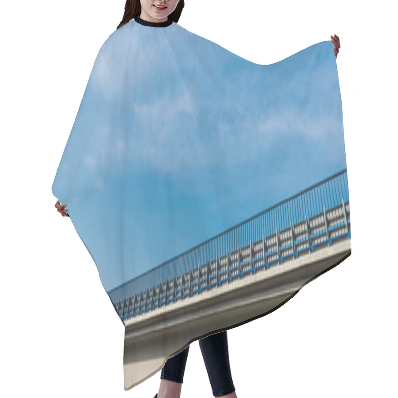 Personality  Website Header Of Bridge Against Sky With Clouds  Hair Cutting Cape