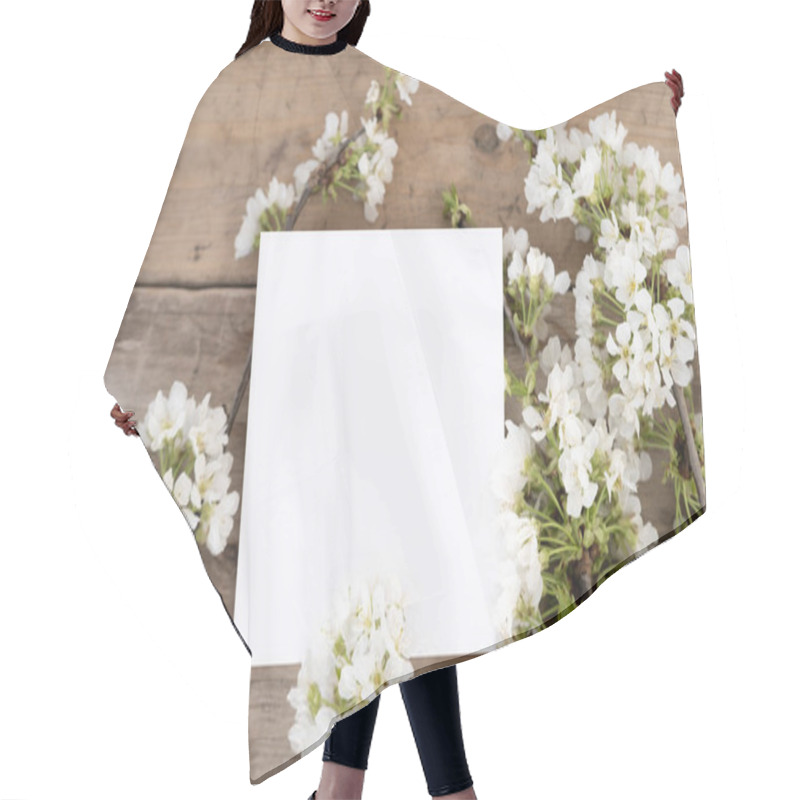 Personality  Spring Floral Blooming Cherry Branches Background For Easter, Mother's Day, Or Greeting Cards, Blank Space, Springtime Floral Arrangement With Hyacinths Hair Cutting Cape