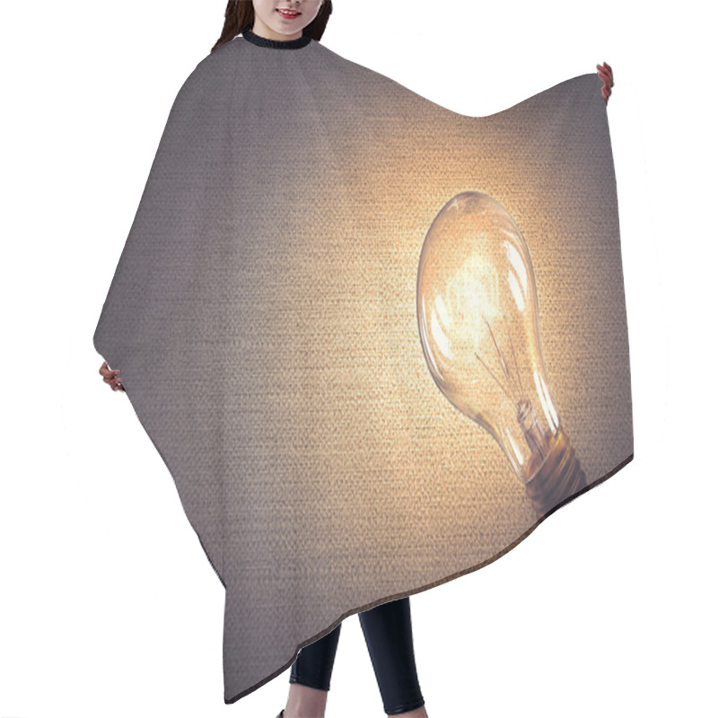 Personality  Light Bulb On Material Surface Hair Cutting Cape