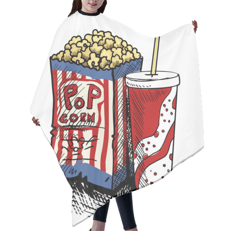 Personality  Cinema Junk Food Hair Cutting Cape