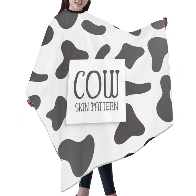 Personality  Cow Skin Texture Black And White Print Marks Hair Cutting Cape