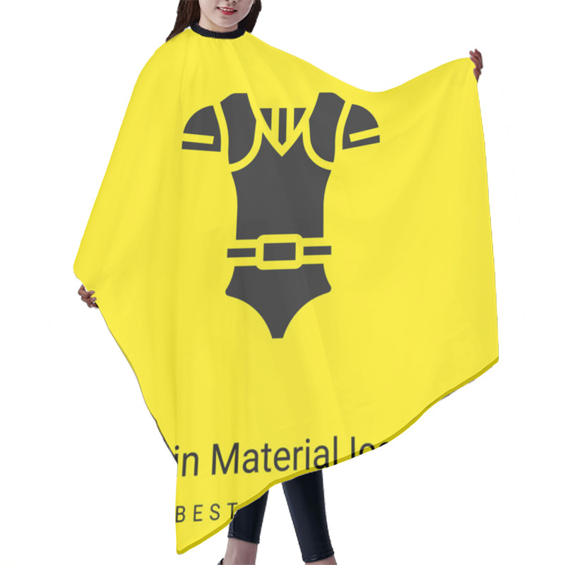 Personality  Armor Minimal Bright Yellow Material Icon Hair Cutting Cape