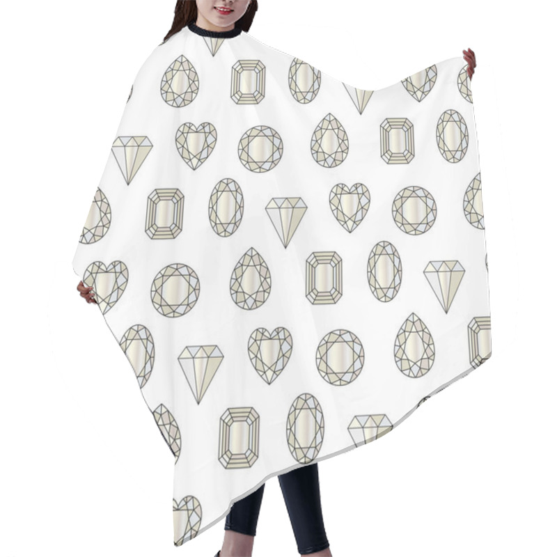 Personality  Set Of Gemstone Pattern Hair Cutting Cape