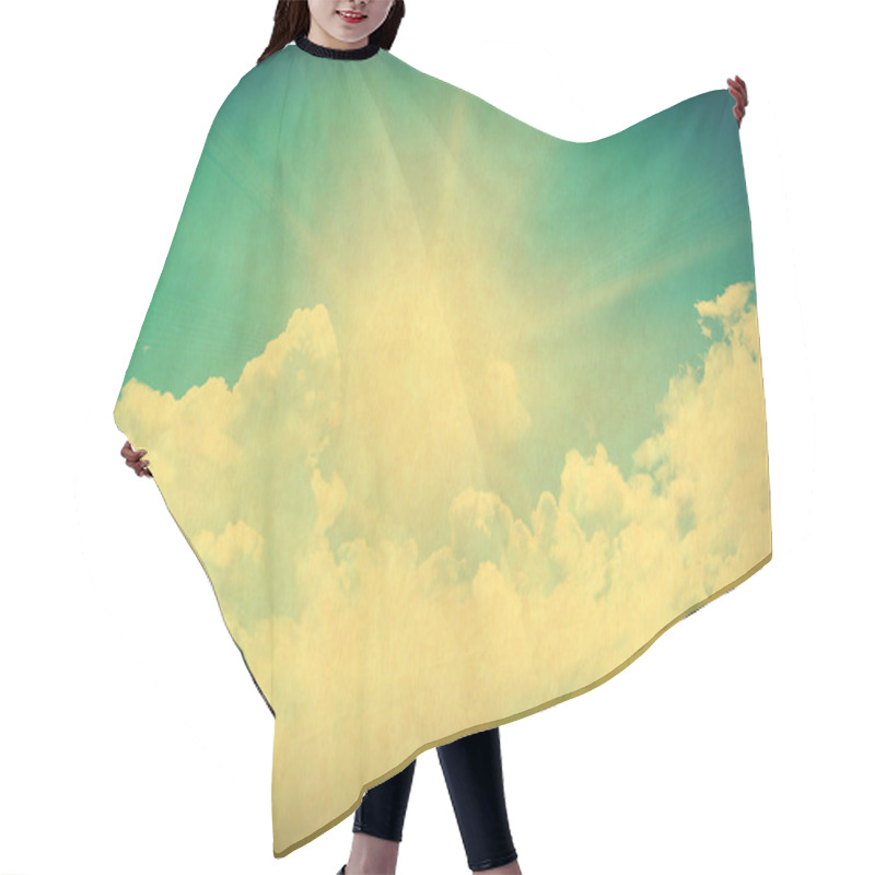 Personality  Retro Image Of Cloudy Sky Hair Cutting Cape