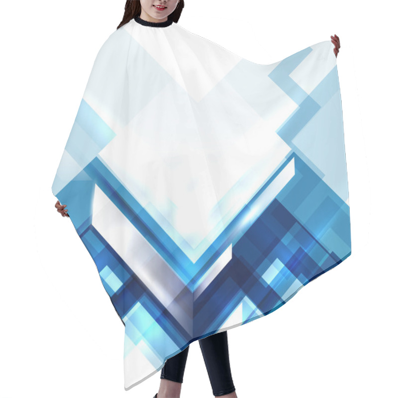 Personality  Blue Modern Geometric Abstract Background Hair Cutting Cape