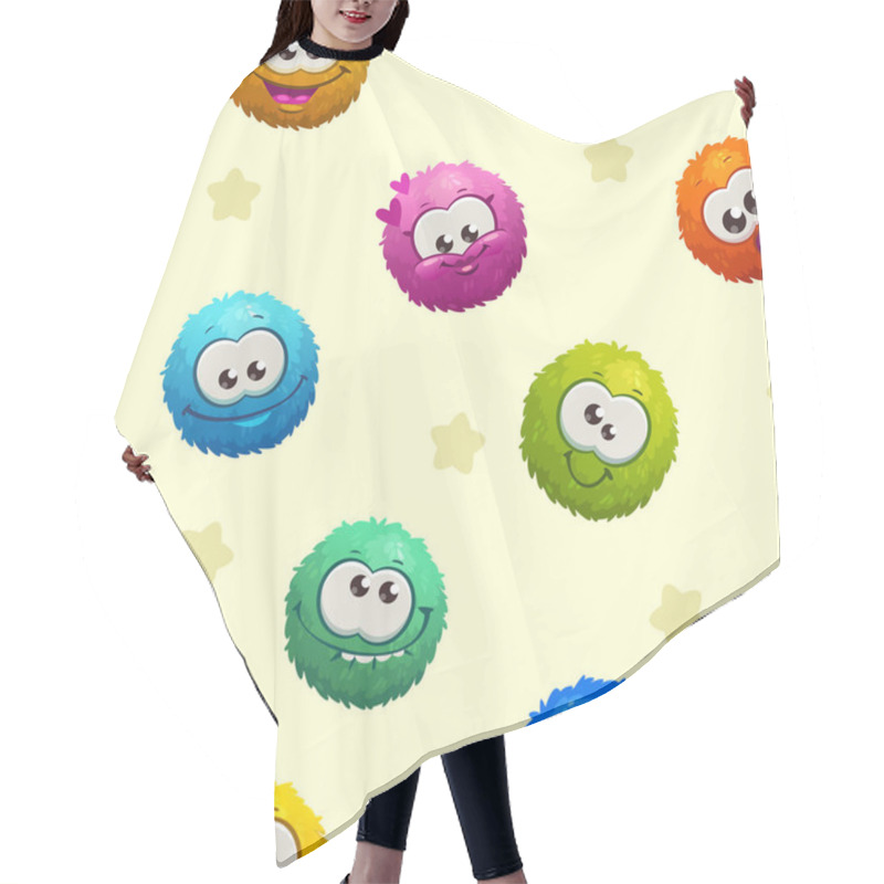 Personality  Vector Childish Texture. Hair Cutting Cape