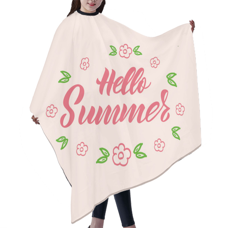 Personality  Hand Lettering Vector Hello Summer. Typographic Inscription. Summer Poster. Handwritten Summer Lettering. Summer Background. Summer Fun. Summer Fun Quote. Summer Banner Hair Cutting Cape