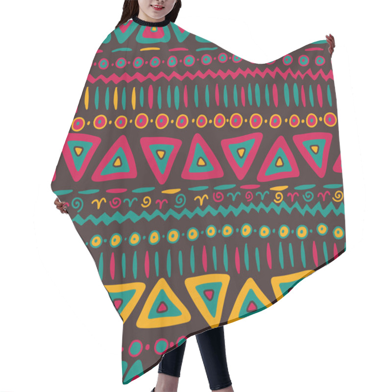 Personality  Bright Folkloric Seamless Pattern Hair Cutting Cape