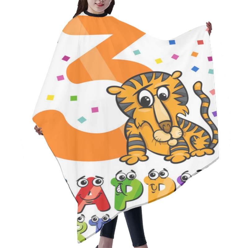 Personality  Third Birthday Cartoon Design Hair Cutting Cape