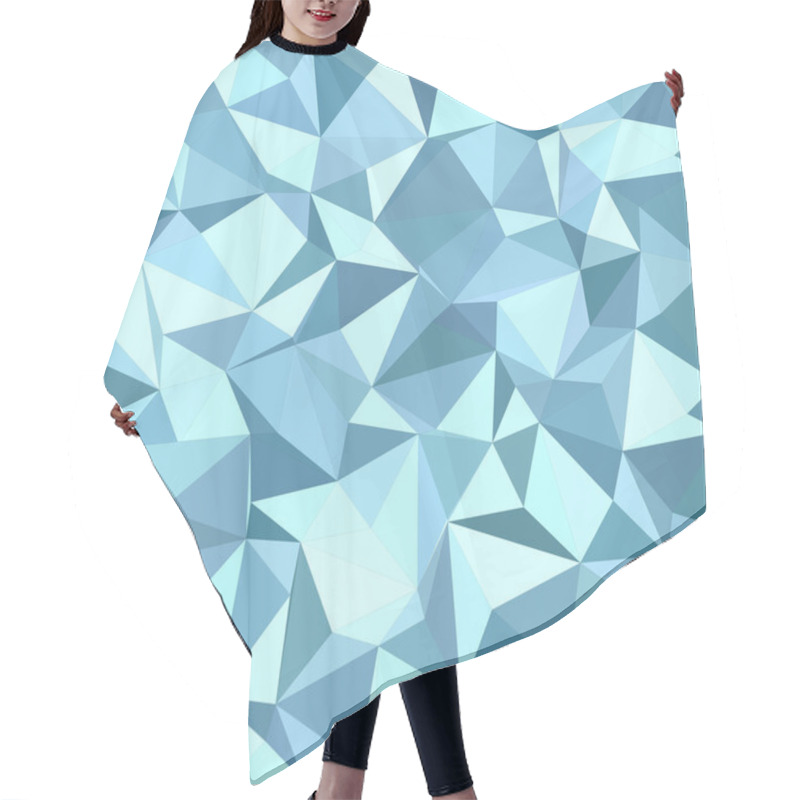 Personality  Light Blue Irregular Triangle Mosaic Background Hair Cutting Cape