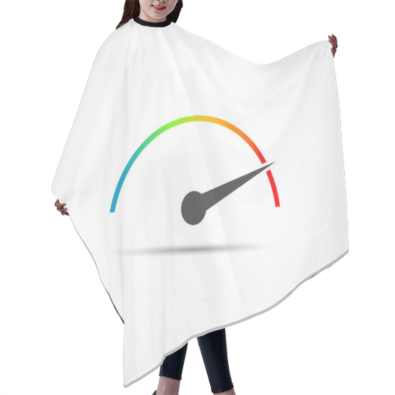 Personality  Speed, Vector Logo Racing Event, With The Main Elements Of The Modification Speedometer Hair Cutting Cape