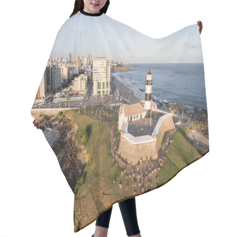 Personality  Barra Lighthouse And Salvador Cityscape Hair Cutting Cape