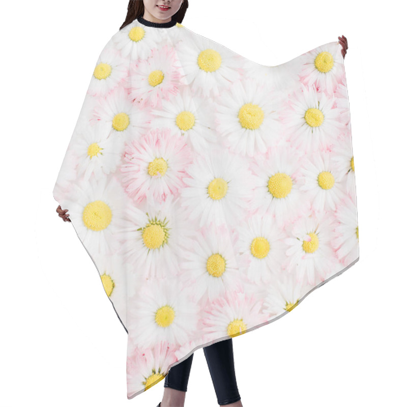 Personality   White And Pink Chamomile Daisy Flowers Hair Cutting Cape