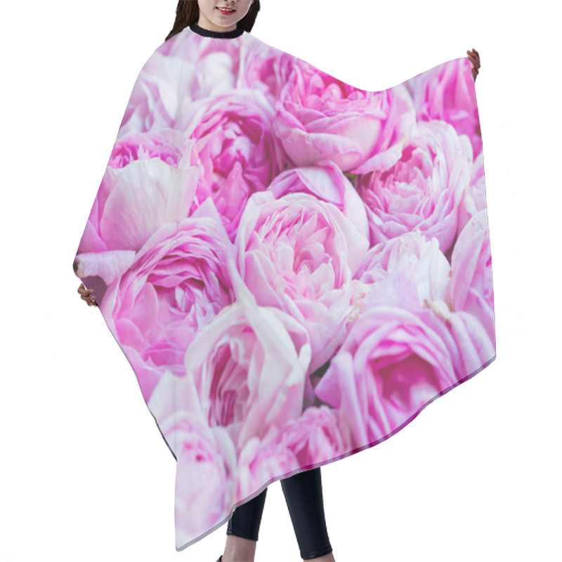 Personality  Pink Odorata Roses Hair Cutting Cape