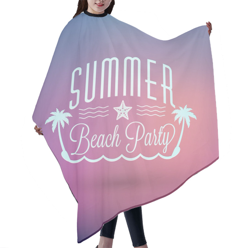 Personality  Retro Summer Holidays Hipster Label. Vector Design Elements On Coloful Summer Background Hair Cutting Cape