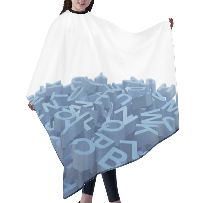 Personality  Letters Stack Hair Cutting Cape