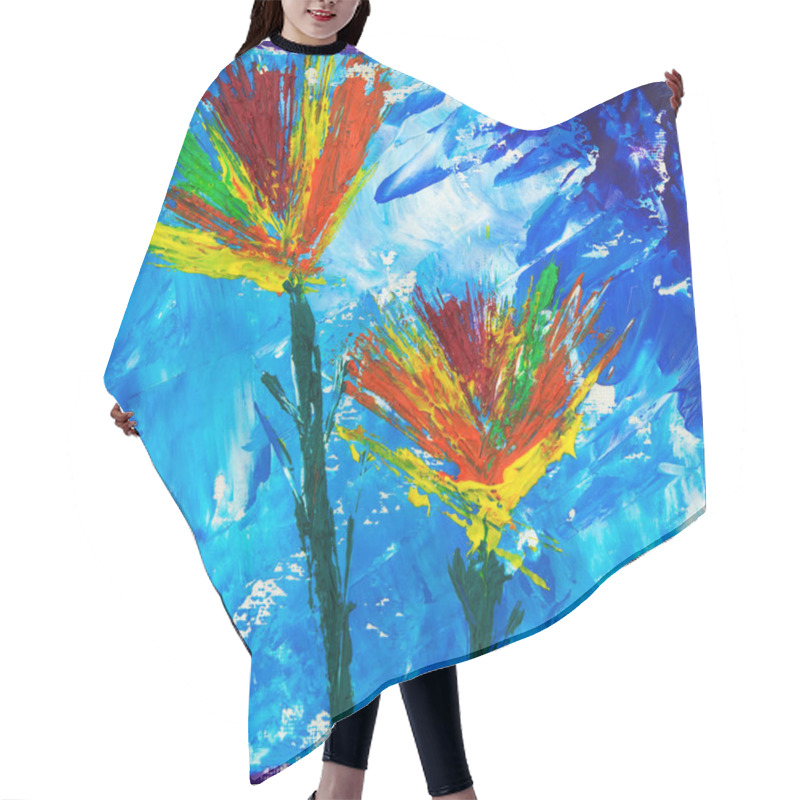 Personality  Abstract Flowers Hair Cutting Cape