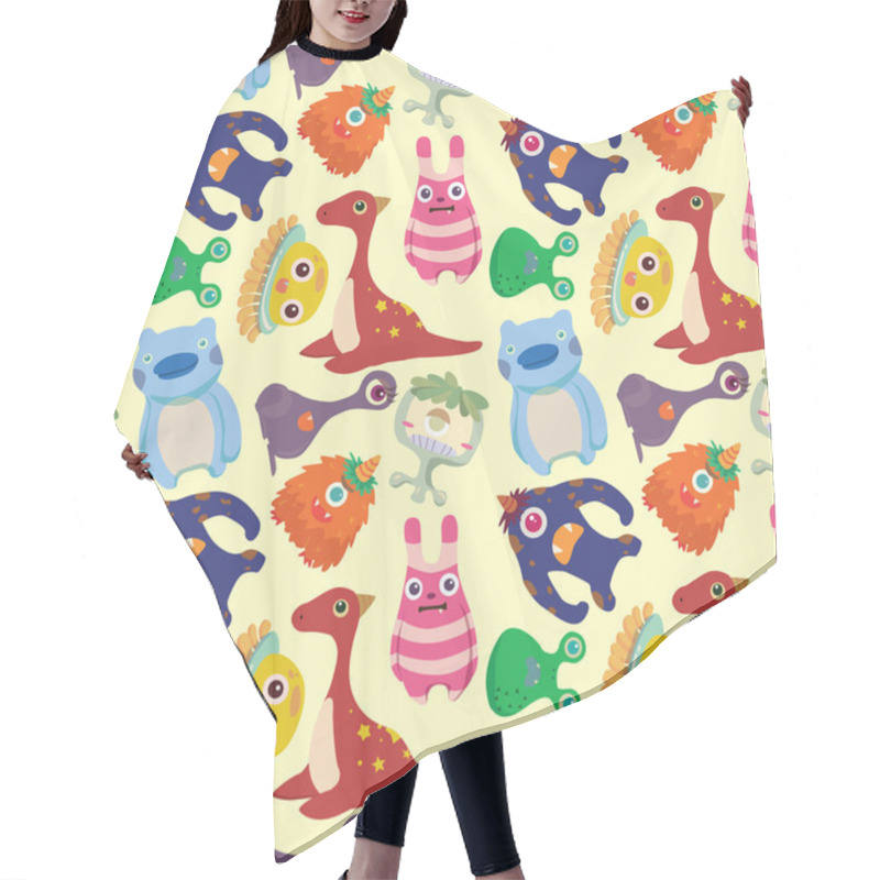 Personality  Seamless Monster Pattern Hair Cutting Cape