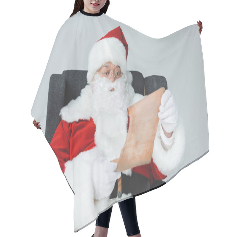 Personality  Santa Claus With Wish List Hair Cutting Cape